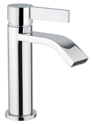 SanCeram Langley mono basin mixer tap. Deck mounted monobloc tap with pop-up waste