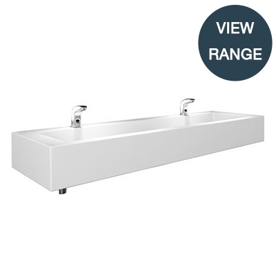 Commercial Sanitaryware -  wash troughs - SanCeram wash trough