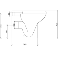 SanCeram Chartham back to wall pan