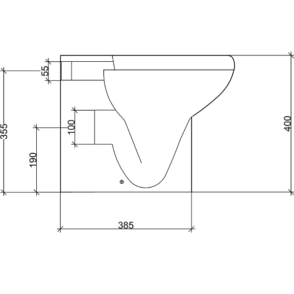 SanCeram Chartham back to wall pan