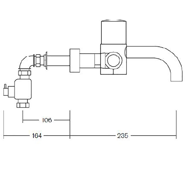 SanCeram HBN thermostatic sensor tap with removable spout