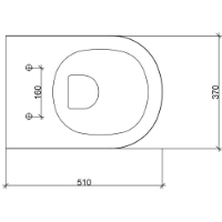 SanCeram Chartham back to wall pan