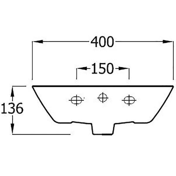 Langley 400 Wall Hung CTH Basin - LLWB101