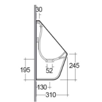 SanCeram Marden concealed trap urinal