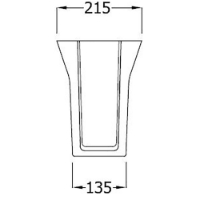 SanCeram Marden semi pedestal for 420mm basins