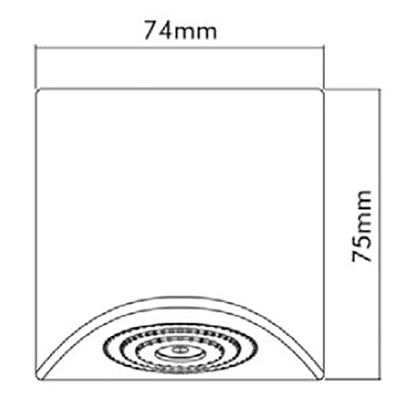 SanCeram anti-ligature fixed shower head