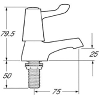 DLT Pair of Short Lever Taps - DLT101