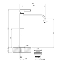 Langley tall basin mixer tap