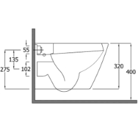 SanCeram Langley Wall Mounted WC Pan - LLWC101