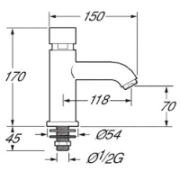 Deva Vision self closing mixer basin tap